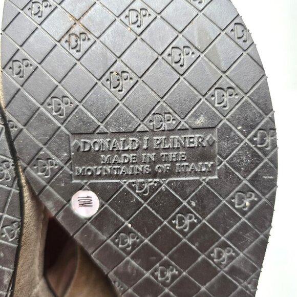 Donald J. Pliner Shaheen Metallic Thong Platform Leather Wedge Sandals Size 10 - Picture 13 of 13